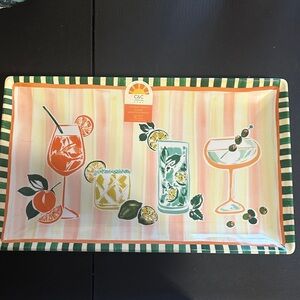 C&C California home melamine cocktail platter 17.25” x 11”